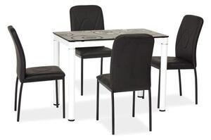Étkezőasztal 100 cm Damion (fekete + fehér) (4 fő részére). 1050080