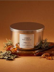Sinsay - Háromkanócos gyertya Amber Patchouli - ezüst