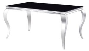 Étkezőasztal 150 cm Pria (fekete + króm) (4 6 fő részére)