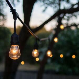 Led fényfüzér , kültéri , 15 db x E27 , 15 m , IP54