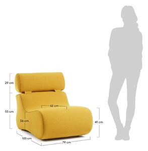 Club sárga fotel - Kave Home