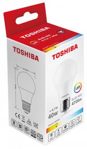 LED lámpa , égő , körte , E27 foglalat , 4.7 Watt , 180° , meleg fehér , TOSHIBA , 5 év garancia