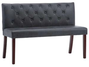 Modern Szürke Művelúr Pad - 120 cm
