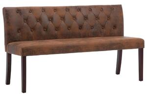 VidaXL barna művelúr pad 148,5 cm