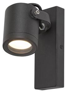 LED lámpa , kültéri , oldalfali , GU10 foglalattal , fekete , IP44 , Rábalux , ELVA