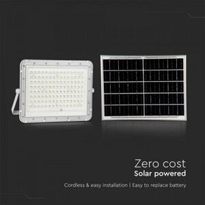 LED reflektor , 20 Watt , napelemes , távirányítós , hideg fehér , IP65 , fehér