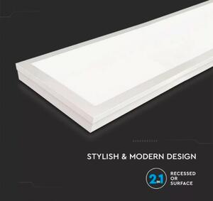 LED panel , 1200 x 300 mm , 36 Watt , 4400 lm , süllyesztett/falon kívüli , 2in1 , univerzális , hideg fehér