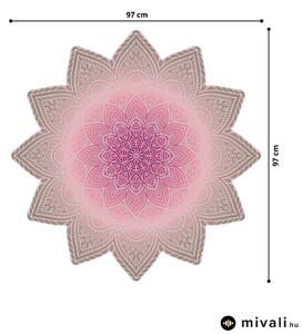 Falmatricák - Mandala barnás-rózsaszín