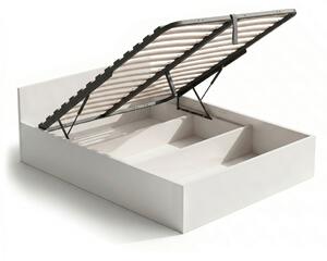 AKORD Furniture Factory 140x200 cm ágy felhúzható fém ráccsal fehér laminált
