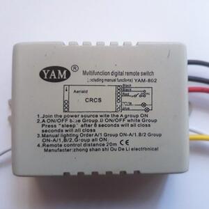 Digitális rádiófrekvenciás távirányítós kapcsoló , 220V , 4 UTAS ON/OFF