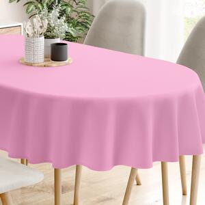 Goldea pamut asztalterítő - rózsaszín - ovális 80 x 140 cm