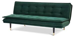 3 személyes kattanós kanapé, ágyazható, sötétzöld - KLIK CHIC