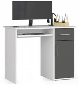 Számítógép asztal PIKSEL jobb - fehér/grafit