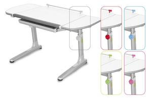 PROFI 3 32W3 54TW fehér íróasztal, színes kiegészítőkkel