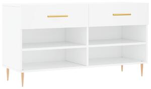 Fehér műfa cipőpolc 102x35x55 cm (829724)