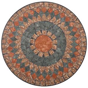 VidaXL narancssárga és szürke kerámia mozaikos bisztróasztal 60 cm