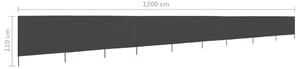 VidaXL antracitszürke 9 paneles szövet szélfogó 1200 x 80 cm