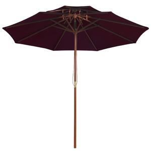 VidaXL bordóvörös kétszintes napernyő farúddal 270 cm