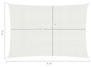VidaXL fehér HDPE napvitorla 160 g/m² 3 x 4 m