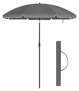 Napernyő, hordozható 1,6 m napernyő, szürke