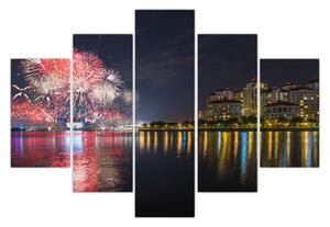 A szingapúri tűzijáték képe (150x105 cm)