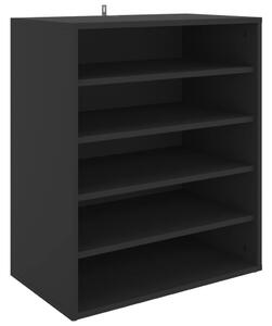 Fekete forgácslap cipősszekrény 60 x 35 x 70 cm (808937)