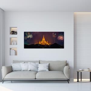 Ázsiai tűzijáték képe (120x50 cm)