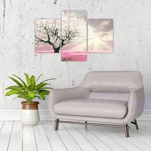 Rózsaszín fa képe (90x60 cm)