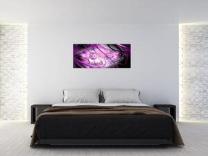 Gyönyörű lila absztrakció képe (120x50 cm)