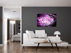 Gyönyörű lila absztrakció képe (90x60 cm)