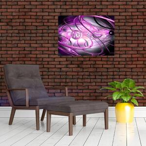 Gyönyörű lila absztrakció képe (70x50 cm)