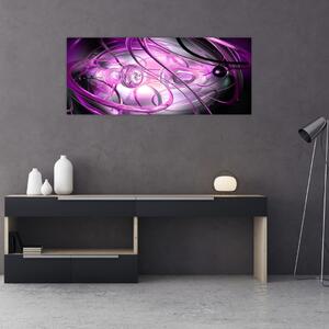 Gyönyörű lila absztrakció képe (120x50 cm)