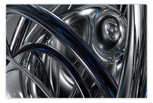 Kék és szürke absztrakció kép (90x60 cm)