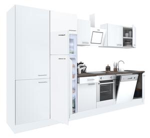 Yorki 340 beépíthető konyhablokk fehér korpusszal