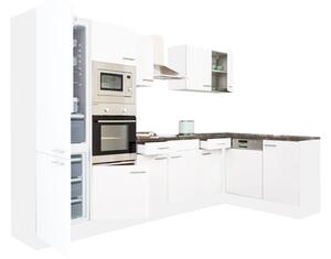 Yorki 340 beépíthető sarok konyhablokk fehér korpusszal