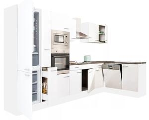 Yorki 370 beépíthető sarok konyhablokk fehér korpusszal