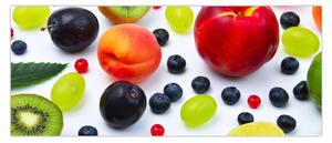 Vízcseppekkel ellátott gyümölcs képe (120x50 cm)