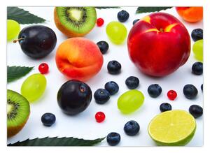 Vízcseppekkel ellátott gyümölcs képe (70x50 cm)