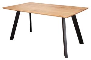Loft tölgyfa asztal 90x140 cm Detroit natúr tölgyfa