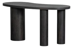 Sötétbarna konzolasztal borovi fenyő dekorral 70x150 cm Maan – WOOOD