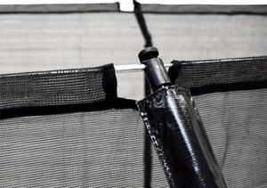 SkyFlyer fekete, 244 cm-es kerti trambulin hálóval és profilozott
