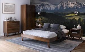 Bükkfa ágy fejtámla nélkül 160x200 Beskid 04 Diófa