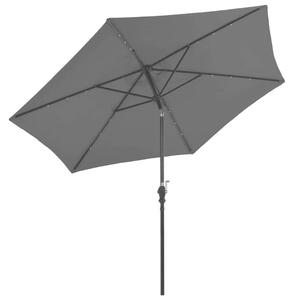 Napernyő - LED világítás - Antracitszürke - 300 cm