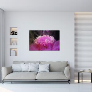 Rózsaszín virág képe a füstben (90x60 cm)