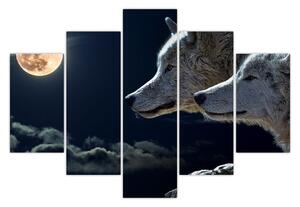 Farkas üvöltés a holdra képe (150x105 cm)