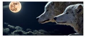 Farkas üvöltés a holdra képe (120x50 cm)