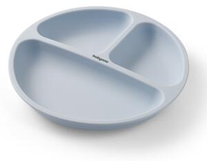 BabyOno szilikon osztott tányér tapadókoronggal 6m+ kék