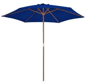 Kültéri Napernyő - 270 cm - Kék - Fa Nyél