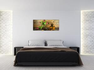 Tulipánok, daráló és kávé képe (120x50 cm)