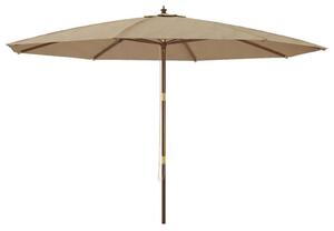 VidaXL tópszínű kerti napernyő fa rúddal 400 x 273 cm